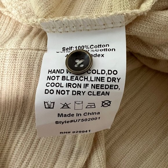 Suzanne Betro Womens Long Sleeve Lace Detail Henley Tee Blouse Cream size 1X - Picture 11 of 12